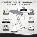 Zyntec IronFlex | Tábua de Passar Roupas 360° – Giratória, Face Dupla e 8 Níveis de Altura