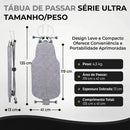 Zyntec IronFlex | Tábua de Passar Roupas 360° – Giratória, Face Dupla e 8 Níveis de Altura
